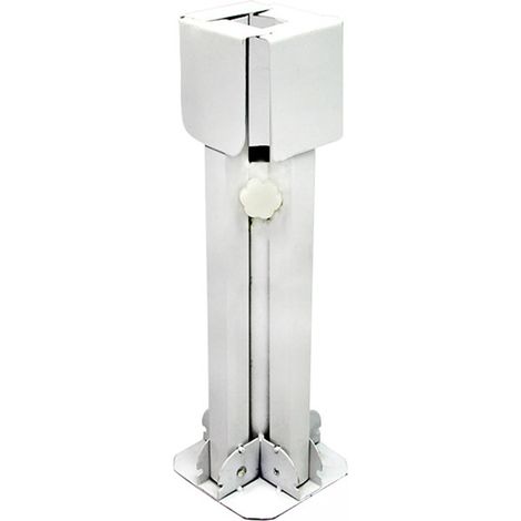 Support de parasol de plage pliable et portable pour terrasse extérieure, blanc