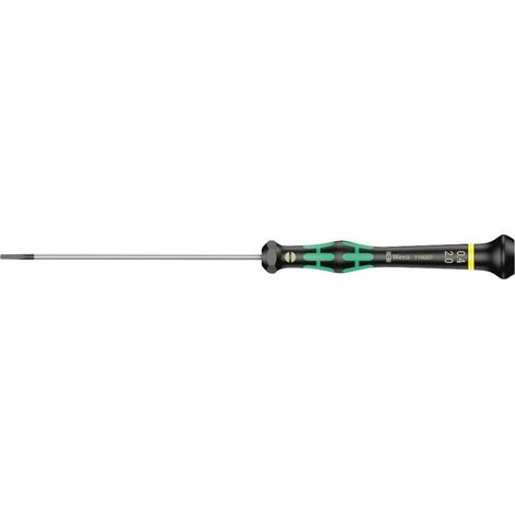 Tournevis électronicien pour vis à fente, 0.40 x 2.0 x 100 mm, Noir/vert (1/2)