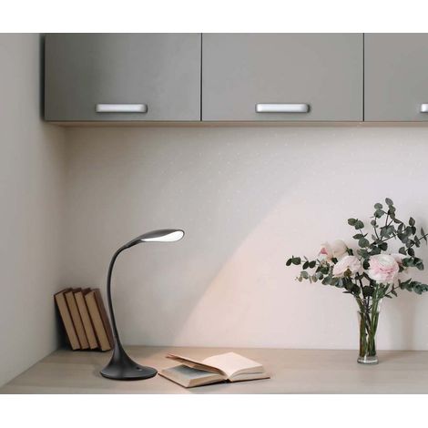 Lampe de table lampe de bureau lampe de chevet variateur tactile lampe de lecture LED noir