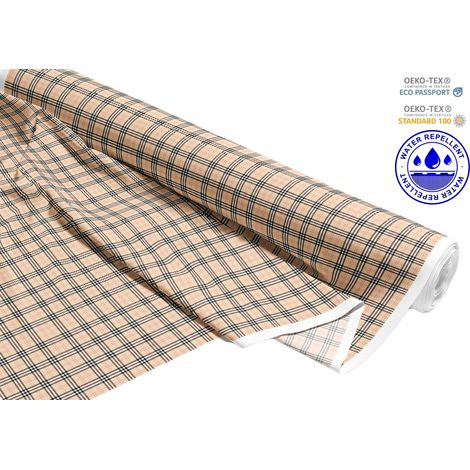 TISSUS DÉCORATIFS D'EXTÉRIEUR OXFORD - motif à carreaux beige I DR223 (1/5)