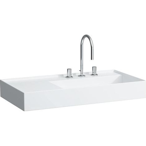 LAUFEN Kartell lavabo, encastré, tablette à gauche, 3 trous pour (1/5)