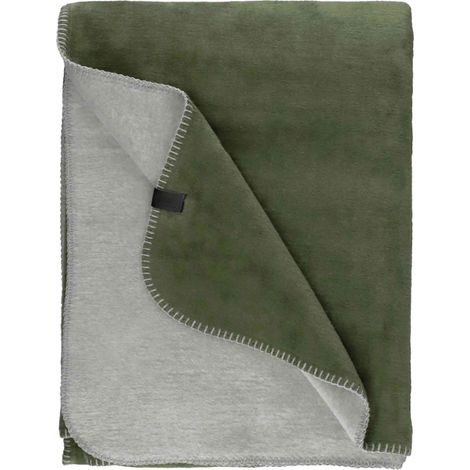 SCHÖNER WOHNEN couverture FAVORIT - 1 pièce 150x200 cm, vert olive