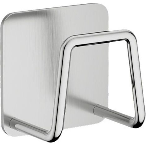 Porte-Eponge - Acier Inoxydable 304 - Pour Evier Cuisine Sans Perçage - Fixation Adhésive - 2 Pièces (1/4)