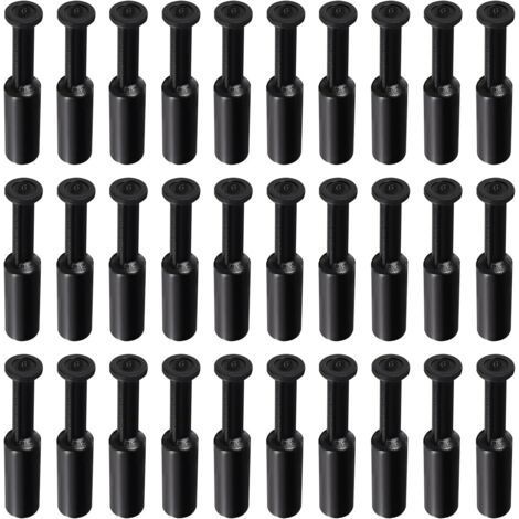 30 Pièces 6mm OD Obturation Pneumatique, Bouchons Raccords à Pousser, Lot de Bouchons d'obturation de Style Bouchon Pneumatique, pour Raccords de Raccordement de Tube de 6mm, Noir (1/5)