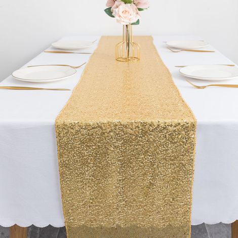 Tischläufer - Pailletten-Tischläufer, leuchtender Hochzeitstischläufer