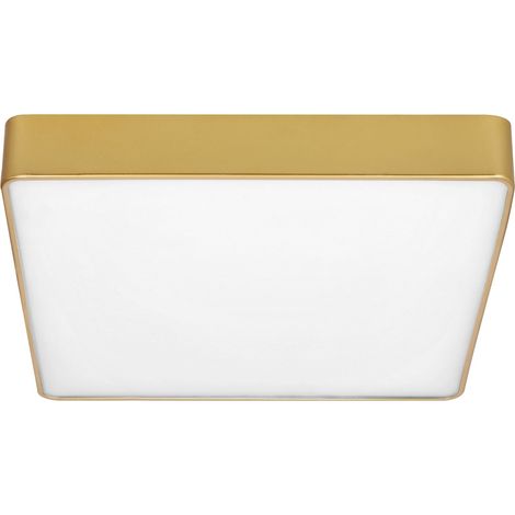 Plafonnier moderne doré carré LED 18W Quattro Candellux (1/5)