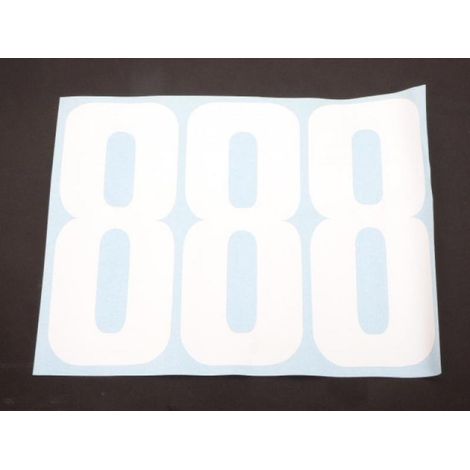Aufkleber Lot 3 drei Sticker pxp Rennnummer für Motorrad 8 acht