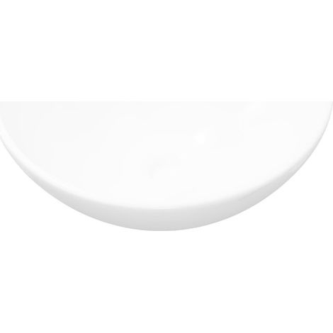 Lavabo de cuarto de baño redondo cerámica blanco vidaXL