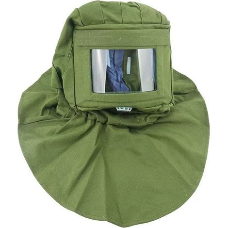 Casque de protection anti‑poussière en toile, cagoule intégrale pour sablage, ponçage et peinture, protection contre poussières et projections de peinture (1/5)