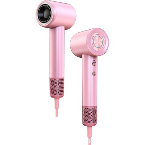 Sèche-cheveux haute vitesse conforme aux normes européennes, rose cerise, 33,5 x 16,5 x 8 cm, températures chaudes et fr (1/5)