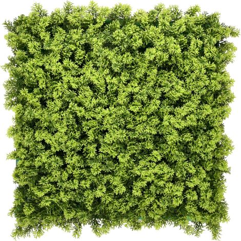 Karat – Mur végétal artificiel Houttuynia cordata 50 x 50 cm – Décoration murale réaliste – Résistant au soleil – Pour intérieur et extérieur