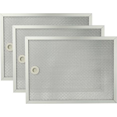 vhbw 3x Filter Metal Grease Filter compatible with Electrolux EFC990X Extractor Fan - 31.7 x 23.25 x 0.9cm metal