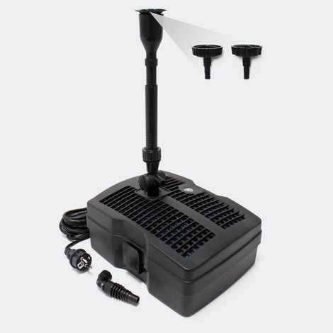 Pompe Filtre + Jets + UV  + 1 ampoule de rechange Pour Bassin De Jardin Jusqu'à 2000 Litres