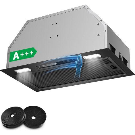 Hotte Aspirante 52cm Encastrable,750m³/h,Commande Gestuelle & Tactile, 3 Vitesses & Fonction Booster,Évacuation/Recyclage A+++ (1/5)