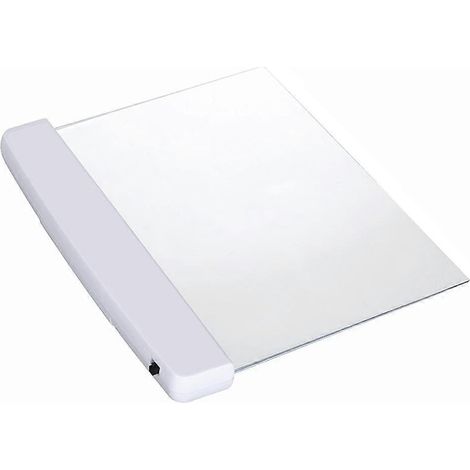 Lampada da lettura a LED piatta, ricaricabile, trasparente, con 3 colori e timer.