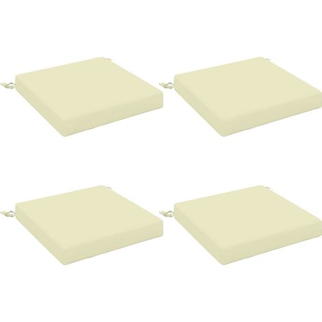 Coussins de siège 4 pièces SOEST 4 pc 100 % polyester Crème vidaXL