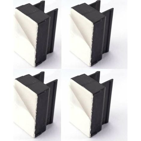 – Lot de 4 clips de plinthe adhésifs en plastique noir 32 x 20mm – Fixation rapide pour plinthes – Compatible avec vis pour maintien renforcé (1/2)
