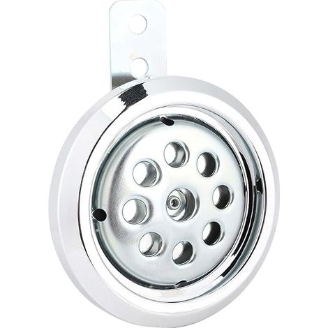 Motorcycle Horn Universal Chrome Waterproof 110dB Loud 12V 85mm Honeycomb Chrome Cover (1/5)