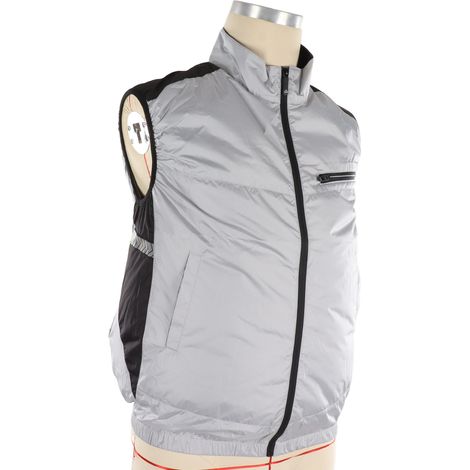 Gilet ventilé XL gris clair avec ventilateur rafraîchissant, anti-UV, respirant et doux pour la peau, idéal pour la randonnée et le travail (1/5)