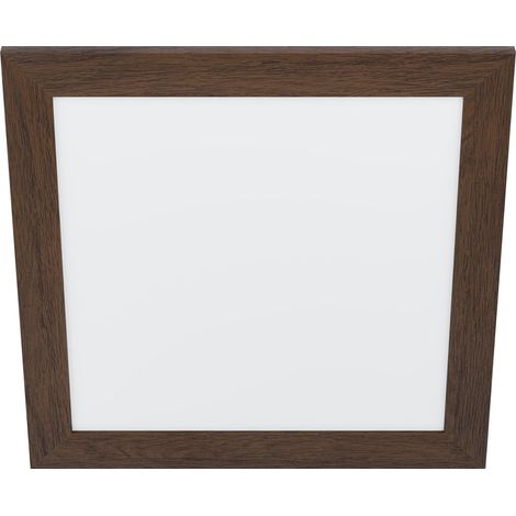 Luminaire plafonnier, panneau LED avec encadrement en bois (1/4)