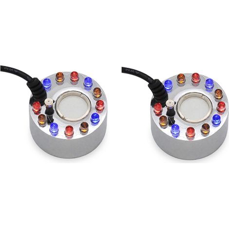 2x Nebelmaschine mit LED-Licht, lustiges Aquarium-Zubehör, Mini-Nebelmaschine für Reptilien-Terrarien, Springbrunnen und bepflanzte Räume (1/5)