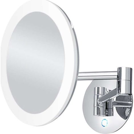 Nimco Kosmetikspiegel - Wandkosmetikspiegel mit LED-Beleuchtung, Chrom ZK 20265-26