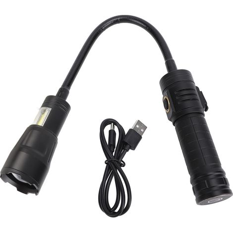 Lampe de poche flexible, zoomable, haute luminosité, lampe de travail avec base magnétique, lampe latérale COB pour réparation automobile, lecture, camping,DUBUNS (1/5)