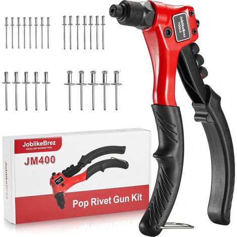 Pince à riveter avec 200 rivets aveugles (2,4 à 4,8 mm) - Pince à rivets aveugles pour voiture, métal et bricolage (1/5)