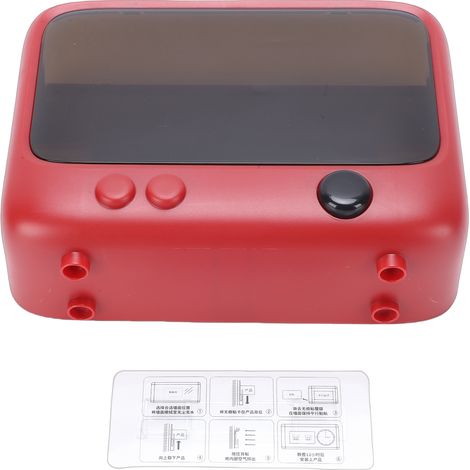 Boîtier Cache Routeur WiFi Décoratif Murale à Coller avec Gestion Câbles et Troues d'Aération Rouge (1/5)