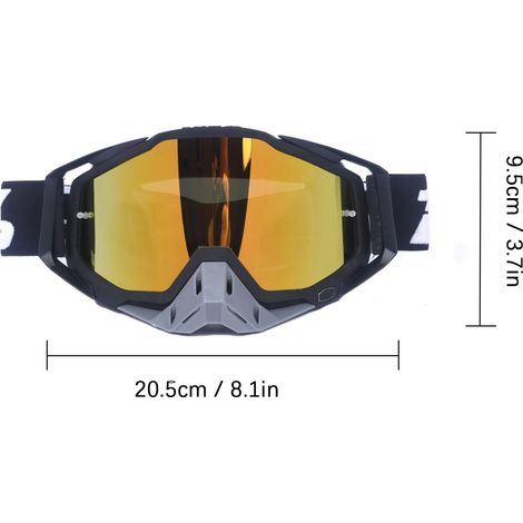Sicurezza motociclistica, occhiali da moto fuoristrada, occhiali da motocross, adatti per motociclette, auto da corsa, corse fuoristrada, moto da cross, quad, caschi da sci o jet (1/4)