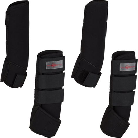 Ensemble de guêtres de cheval 4 pcs Complet Noir 320133 Kerbl
