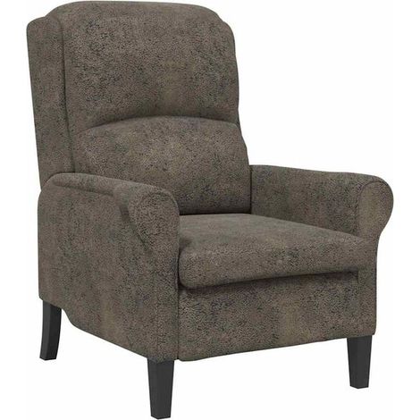 Fauteuil en similicuir gris foncé (1/5)