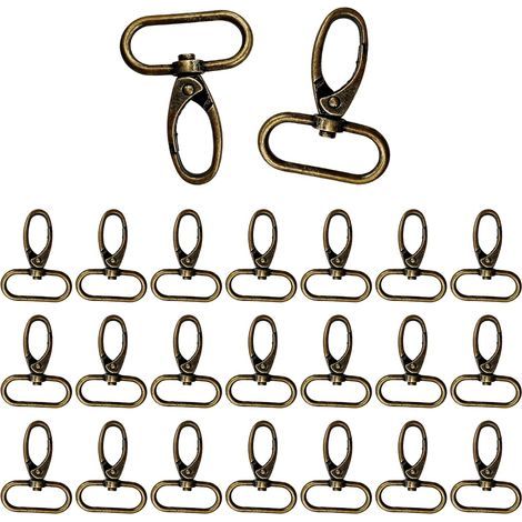 32mm Sac Crochet Bronze Boucle Trigger mousquetons pour Sangles, Sac à Dos, Attaches Sangle, Colliers pour Animaux et Accessoires Sac, Durable, léger, 25pcs (1/5)
