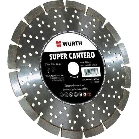 Disco diamantado Dedra Super Cantero 230 mm segmentos láser