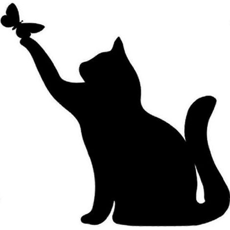 Schwarze Tierfigur aus Metall für Katzen, dekorative Silhouette, Gartenstecker, Außenstatuen, Rasen- und Hofdekorationen, Halloween-Dekorationen