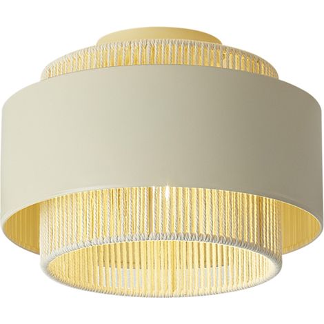 QAZQA Plafonnier moderne beige avec corde - Kora (1/5)
