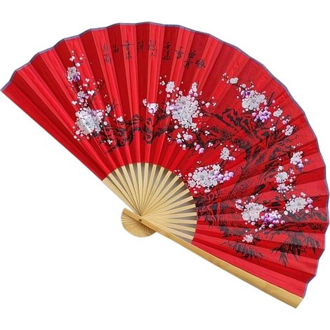 Décoration de Ventilateur géant Style Chinois Traditionnel Pliable Vintage Éventail décoratif pour soirées dansantes, performances, mariages, studio à domicile, hommes et femmes (1/5)