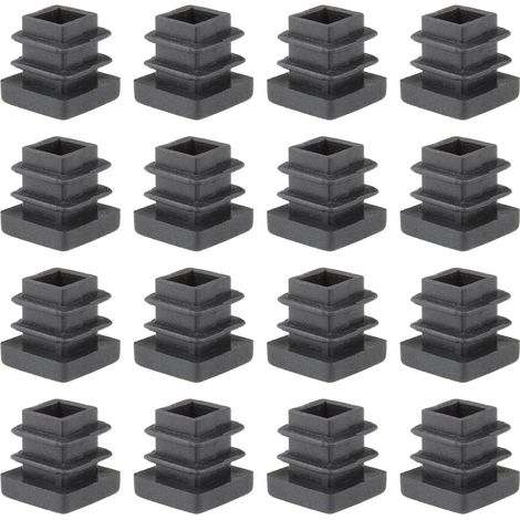 Pack de 16 tapones lamelares - Tapas protectoras - Plástico - Cuadrados - 15 x 15 mm