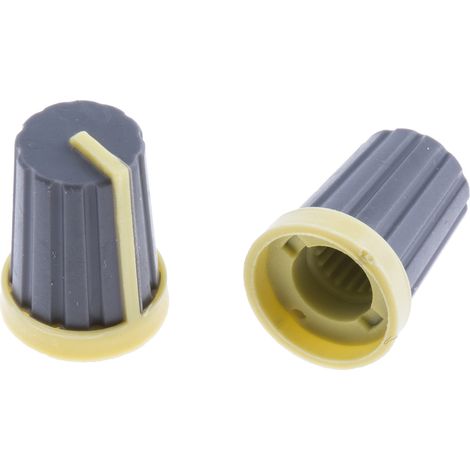 Bouton de potentiomètre RS PRO, Axe de 6mm, Diamètre de 13mm, Enfichable
