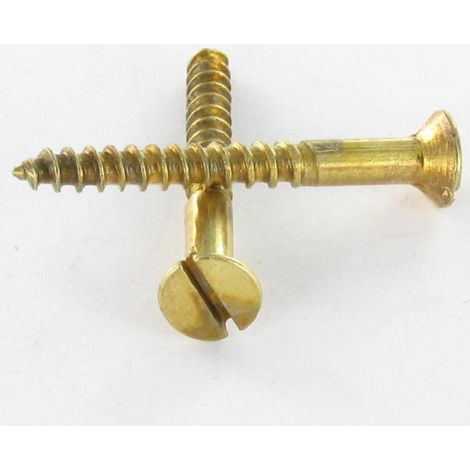 Vis bois Tête fraisée Fendue 3X16 Acier laitonne microvis - 1 pièce (1/3)
