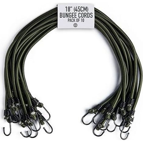Sangle De Serrage - 45 Cm - Diamètre 8 Mm - Charge Max 30 Kg - Résistante Aux Intempéries Et Aux Uv - Pour Camping Et Barres De Toit - Lot De 10 (1/5)