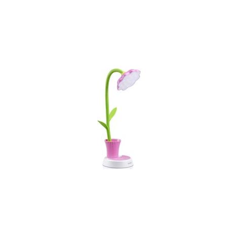 Lampe de bureau enfant, LED tactile dimmable, avec porte-stylo, rose – (1/5)