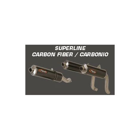 Silencieux Marving Superline Oval carbone pour moto Suzuki 650 Sv