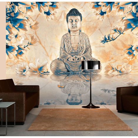 Papier peint bouddha de la prospérité - 250 x 193 cm (1/4)