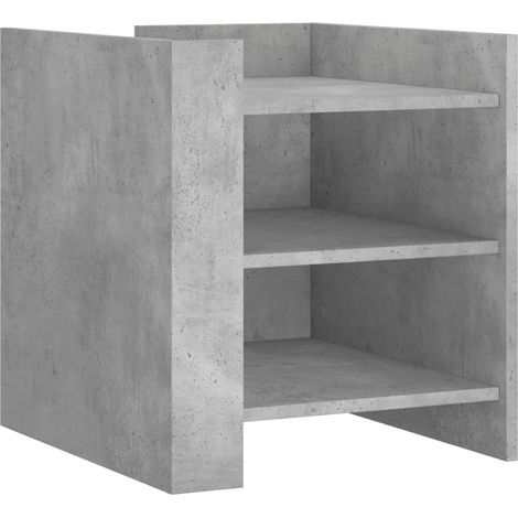 Comodino con ripiani 45 x 50 x 50 cm multistrato grigio DEC034043
