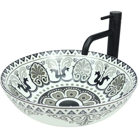 GTM Design Aufsatzwaschbecken 40 cm - Glanz Modern Waschbecken ohne Hahnloch - Elegante Aufsatzwaschbecken Oval für Badezimmer und Gäste WC - nur Bad Waschbecken (1/5)