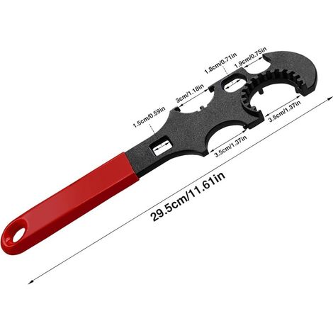 Llave inglesa ajustable blindada con mango de goma antideslizante, resistente a la corrosión, adecuada para reparaciones de automóviles, fontanería y trabajos domésticos. (1/3)