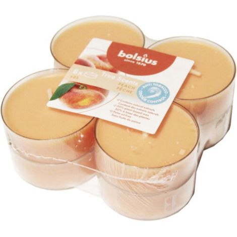 Tealights Maxi True Scents Bolsius Pesca 8 pz