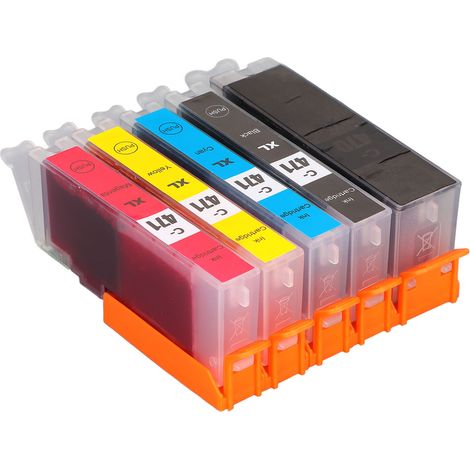 Packung mit 5 Ersatz-Tintenpatronen aus ABS für die Drucker PIXMA MG5740, MG6840, MG7740, TS5040 und TS6040 (1/5)