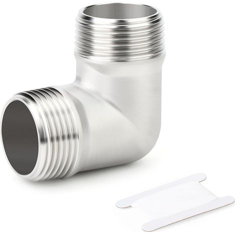 1 pièces coude à 45 degrés en acier inoxydable 304, tuyau mâle 1"BSP vers femelle 1"BSP, raccord de tuyauterie 304 Mbsp X Mbsp(90 Degrés) 1"BSP(1 PCS) (1/5)